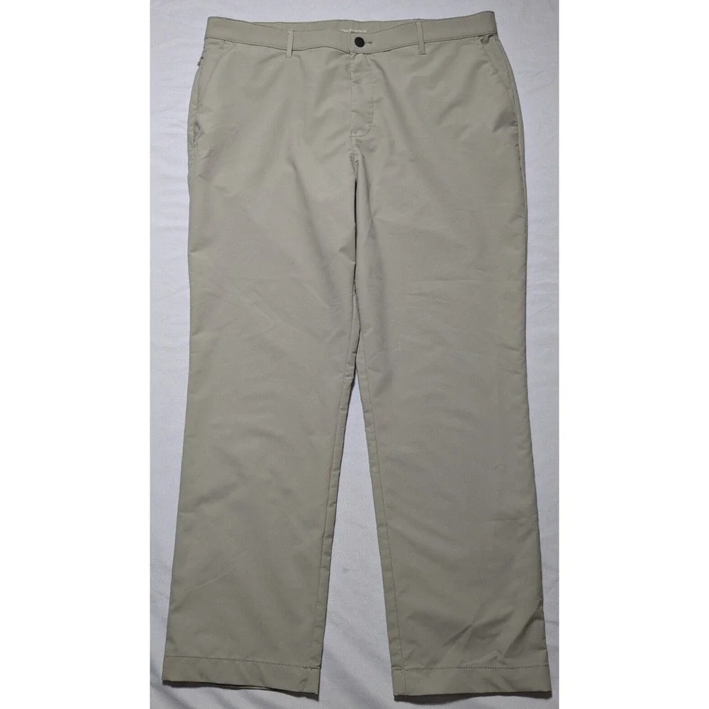 BANANA REPUBLIC Khaki Flat Front Performance Chino Pants - Men 40X30‎ EUC